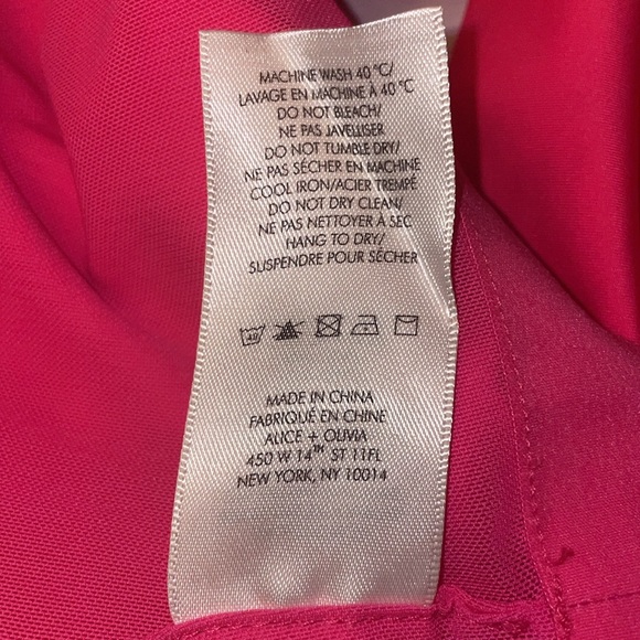 ALICE & OLIVIA Top Hot Pink Cropped Sz XS - Picture 8 of 8